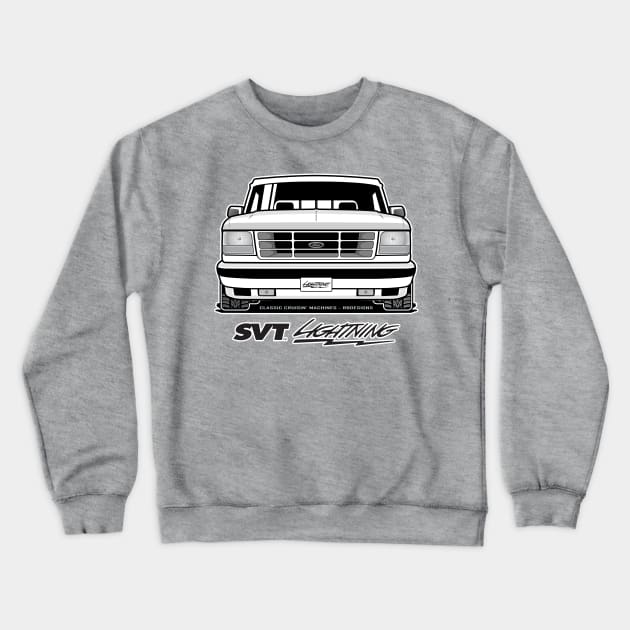 Gen 1 Lightning Truck 1993-1995 BW Crewneck Sweatshirt by RBDesigns